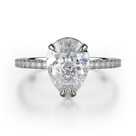 0.33ctw Pear Diamond Engagement Ring