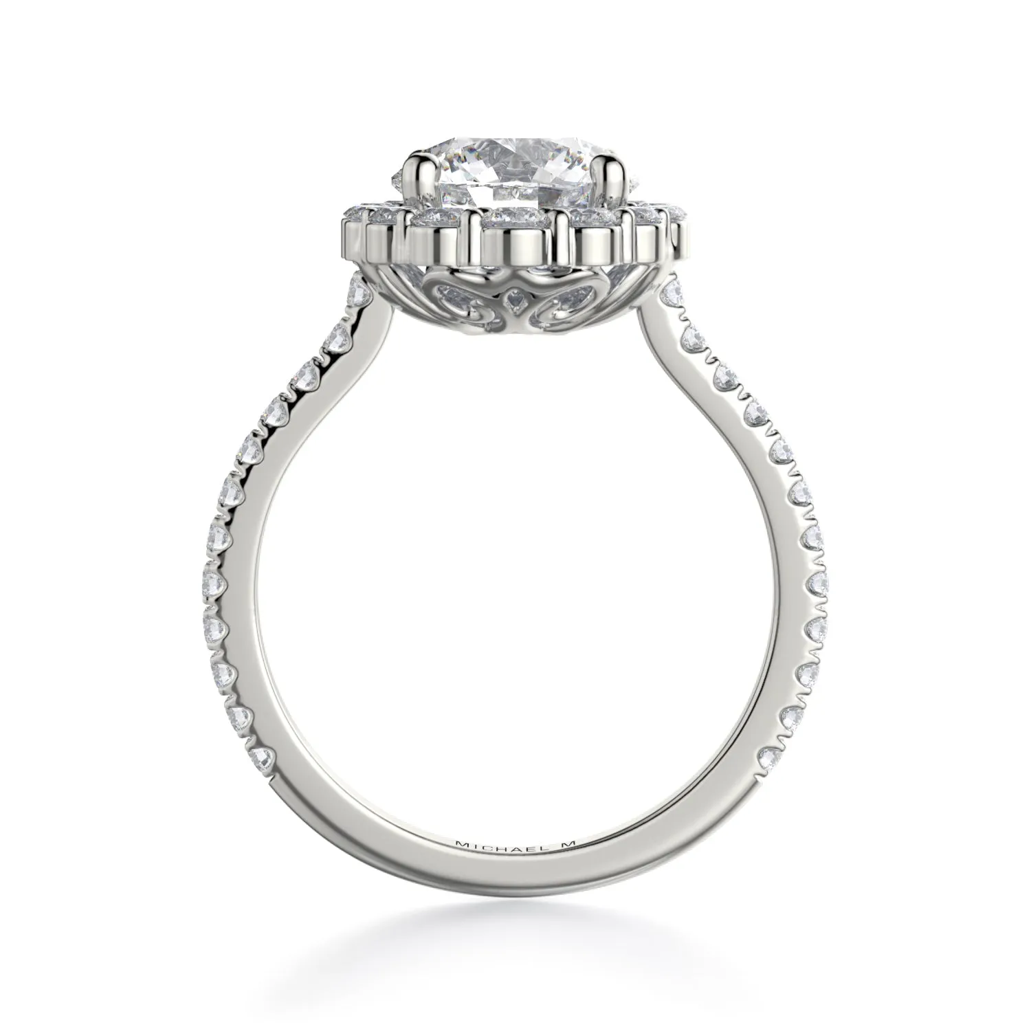 0.55ctw Diamond Halo Engagement Ring