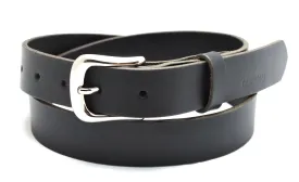 Belt | unstitched wide| black |  calf