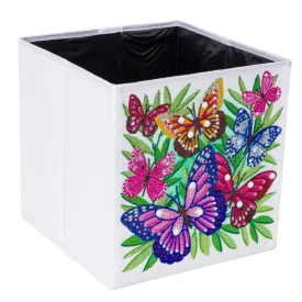 CA-FSBKT5 - Crystal Art Folding Storage Box 30*30cm - Beautiful Butterflies