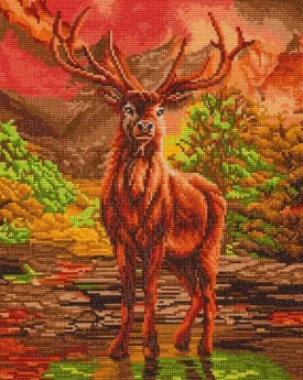 CAK-A151L "River Stag" 40x50cm Crystal Art Kit