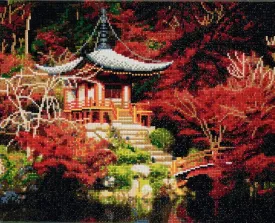 CAK-A50: "Japanese Temple" Framed Crystal Art Kit, 40 x 50cm