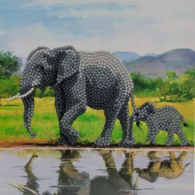 CCK-A51 "Elephants" Crystal Art Card Kit