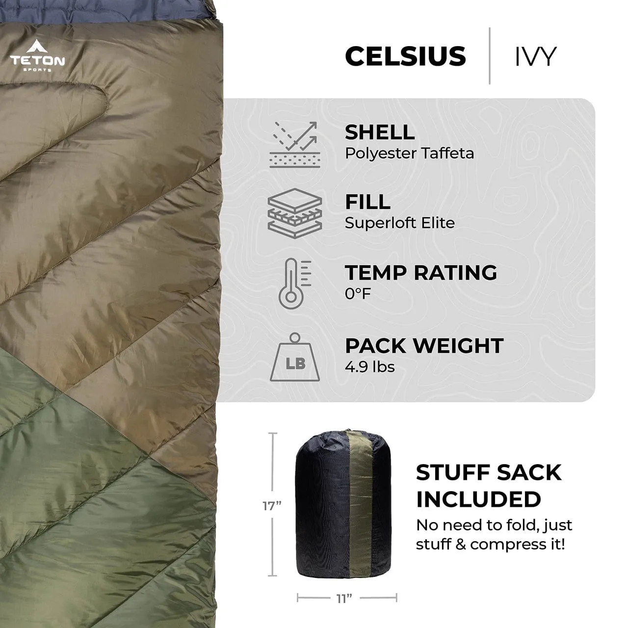 Celsius 0°F Sleeping Bag