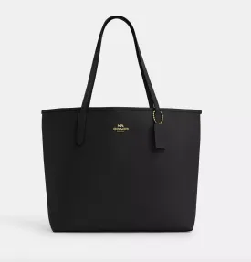 Coach City Tote In Black