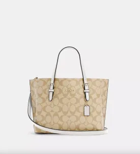 Coach Mollie Tote 25 In Signature Light Khaki Chalk (Pre-Order)