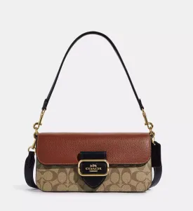 Coach Morgan Shoulder Bag In Signature Khaki Colorblock