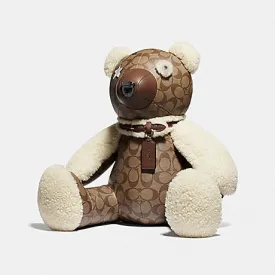 Coach Teddy Bear In Signature Khaki