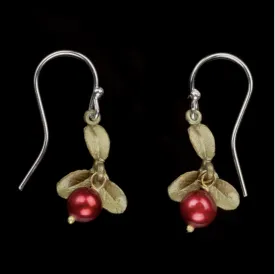 Cranberry Wire Drop Earrings