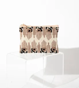 Floral Waterfall Clutch | Moccasin