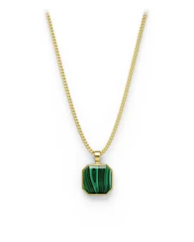 Halskette - Malachite - Gold - Für Sie