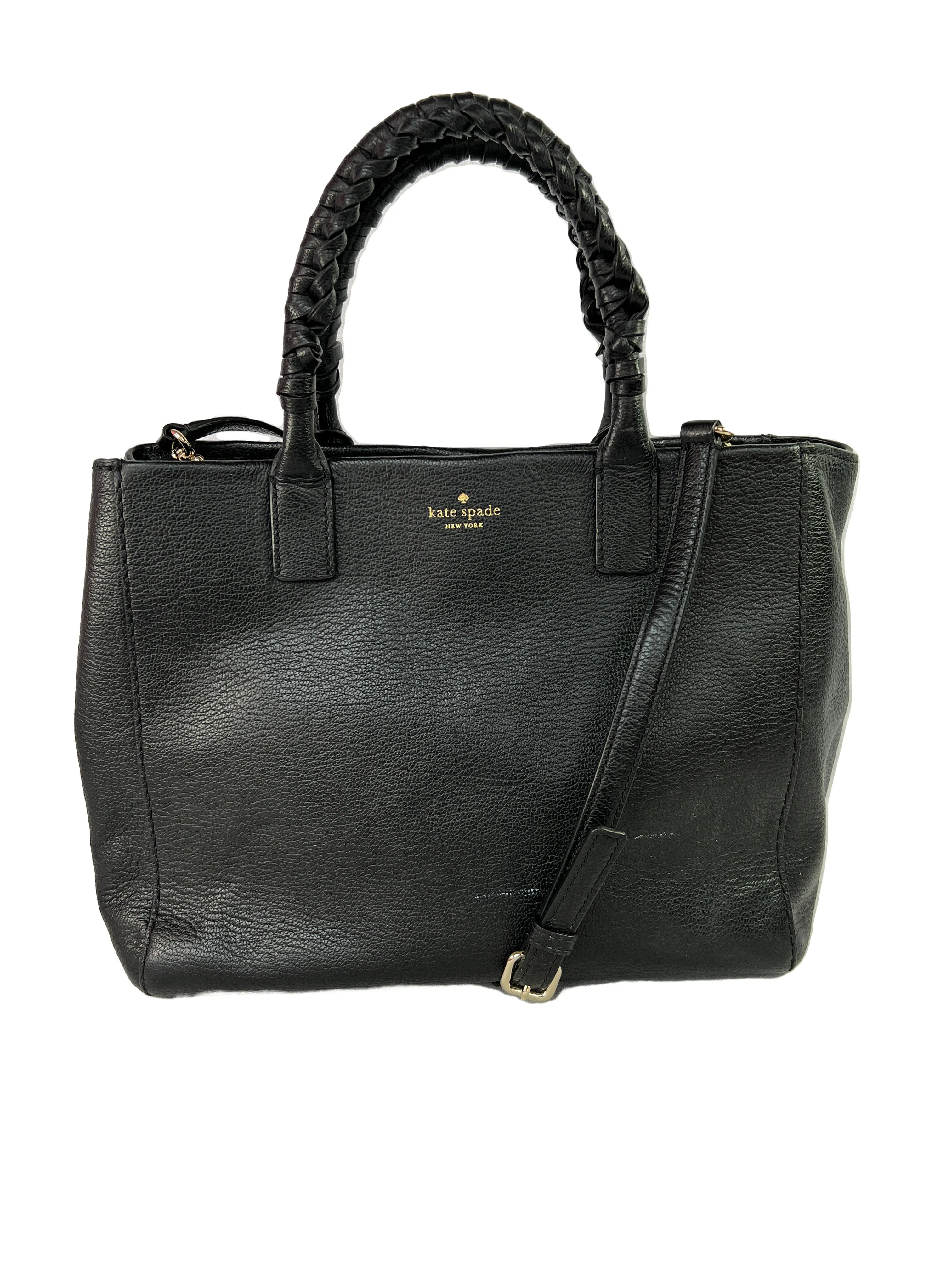 Kate Spade black leather satchel