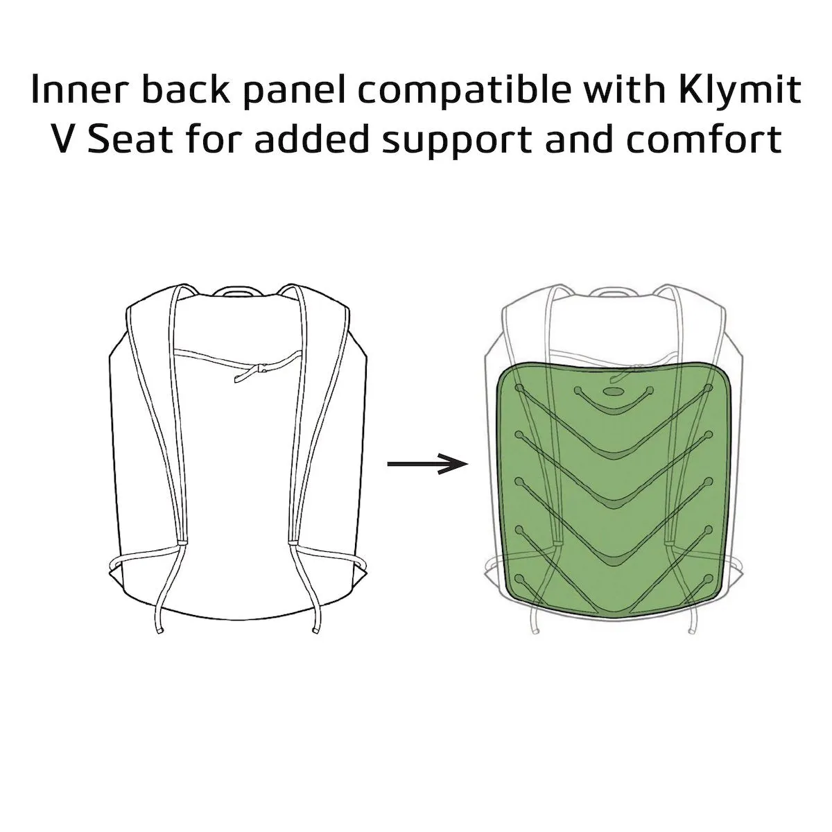 Klymit V Seat Day Pack Backpack - Green