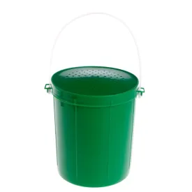 Plastic Bait Bucket Lightweight Portable Handle Breathable Lid 2 Sizes