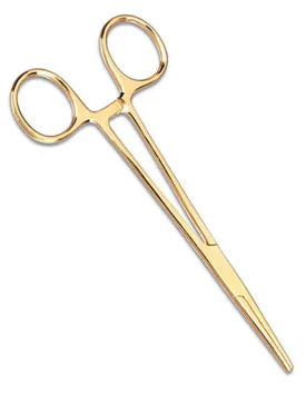 Prestige 5.5 Inches Gold Plated Straight Kelly Forceps