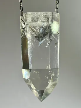 Quartz Crystal with Chlorite Inclusions Necklace