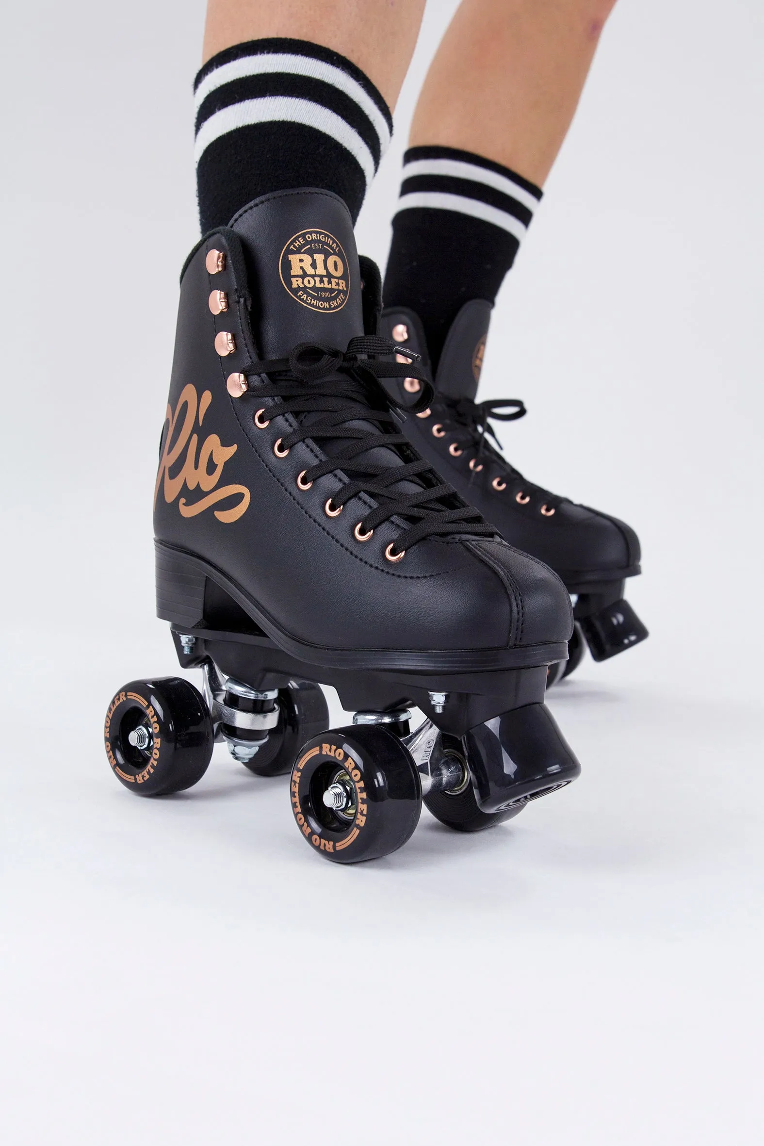 Rio Roller Rose Quad Roller Skates - Black